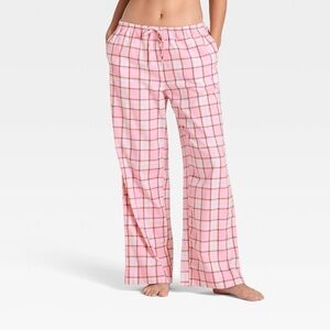 Wild Fable
Women's Flannel Wide Leg Pajama Pants - Wild Fable™ Pink Plaid Size M